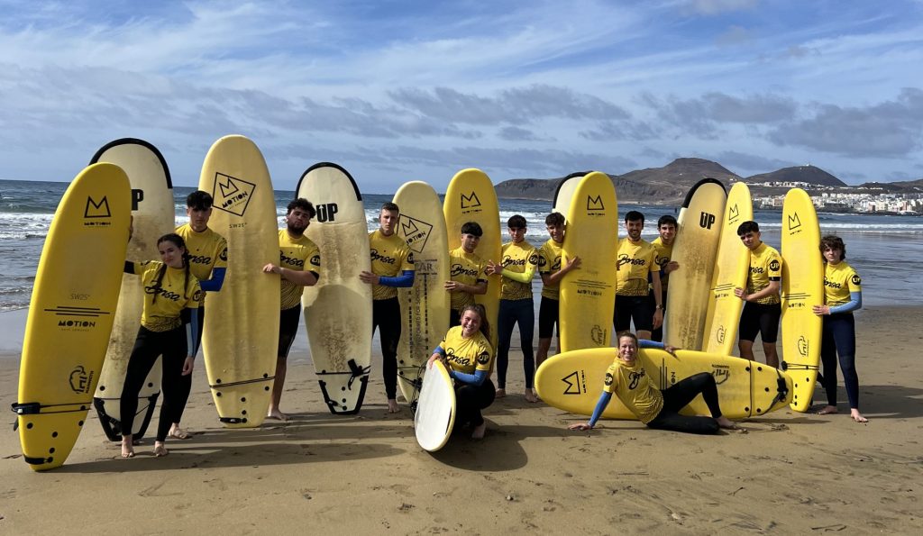 group trips surf yoga dance las palmas